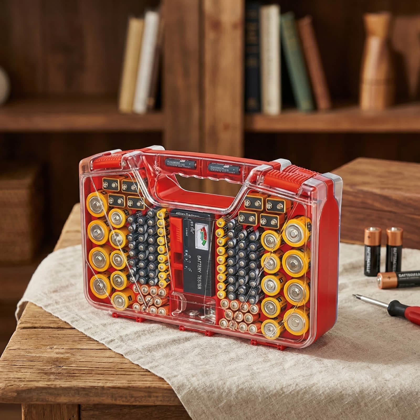 Ontel Battery Daddy Storage Case with Tester
